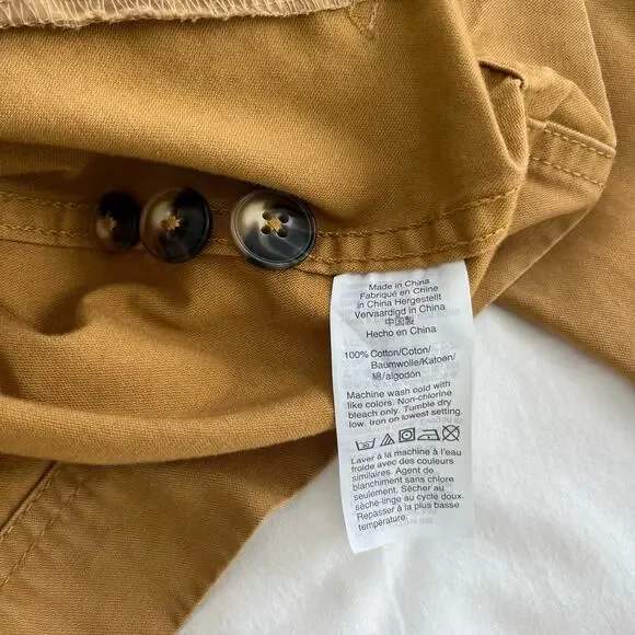 Madewell Northwood Sand Cropped Utility Tan Khaki Utility Jacket, Size XS - Picture 8 of 9